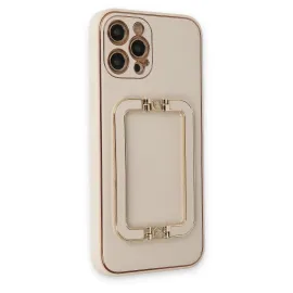 Newface Iphone 12 Pro Kılıf Coco Elit Kapak - Gold