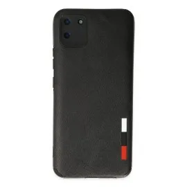Newface Realme C11 Kılıf Loop Deri Silikon - Siyah