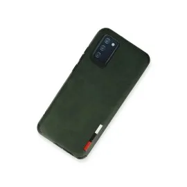 Newface Samsung Galaxy A03S Kılıf Loop Deri Silikon - Yeşil