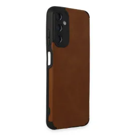 Newface Samsung Galaxy A05S Kılıf Loop Deri Silikon - Kahverengi