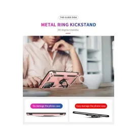 Newface Samsung Galaxy A23 4G Kılıf Sofya Yüzüklü Silikon Kapak - Rose