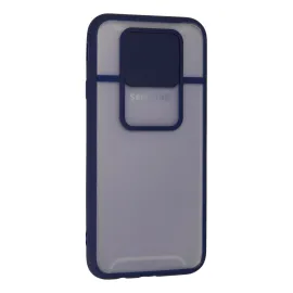 Newface Samsung Galaxy J7 Pro / J730 Kılıf Palm Buzlu Kamera Sürgülü Silikon - Lacivert