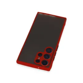 Newface Samsung Galaxy S23 Ultra Kılıf Montreal Silikon Kapak - Kırmızı