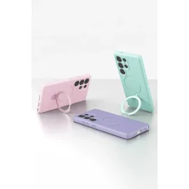 Newface Samsung Galaxy S23 Ultra Regal Magsafe Standlı Kapak - Açık Pembe