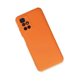 Newface Xiaomi Redmi 10 2022 Kılıf Nano Içi Kadife Silikon - Turuncu