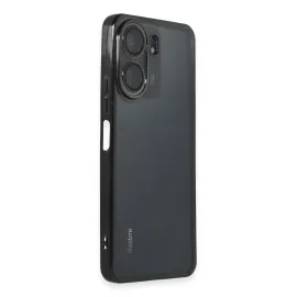 Newface Xiaomi Redmi 13C Kılıf Razer Lensli Silikon - Siyah