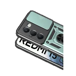 Newface Xiaomi Redmi 15 4G Pars Lens Yüzüklü Silikon - Yeşil