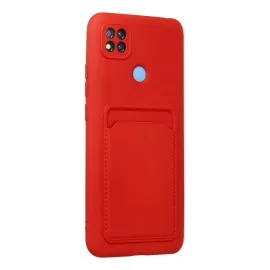 Newface Xiaomi Redmi 9C Kılıf Kelvin Kartvizitli Silikon - Kırmızı