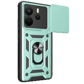 Newface Xiaomi Redmi Note 14 4G Pars Lens Yüzüklü Silikon - Yeşil