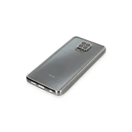 Newface Xiaomi Redmi Note 9 Pro Kılıf Razer Lensli Silikon - Gümüş