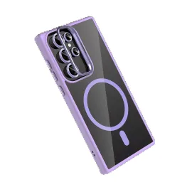 Joko Samsung Galaxy S23 Ultra Remim Lensli Magsafe Standlı Kapak - Lila