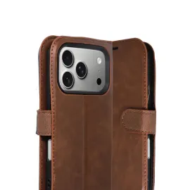 Newface Apple Iphone 17 Pro Trend S Plus Kapaklı Kılıf - Taba