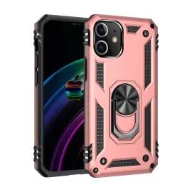 Newface Iphone 12 Mini Kılıf Sofya Yüzüklü Silikon Kapak - Rose