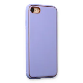 Newface Iphone 7 Kılıf Coco Deri Silikon Kapak - Açık Lila