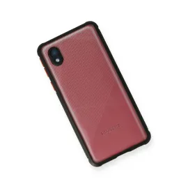 Newface Samsung Galaxy A01 Core Kılıf Miami Şeffaf Silikon - Siyah