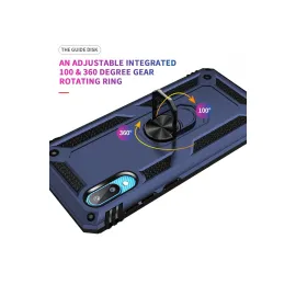 Newface Samsung Galaxy A02 Kılıf Sofya Yüzüklü Silikon Kapak - Lacivert