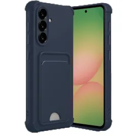 Newface Samsung Galaxy A56 Kılıf Kelvin Kartvizitli Silikon - Lacivert