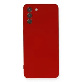 Newface Samsung Galaxy S21 Plus Kılıf Nano Içi Kadife Silikon - Kırmızı
