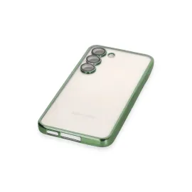 Newface Samsung Galaxy S23 Kılıf Razer Lensli Silikon - Yeşil