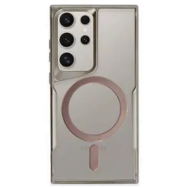 Newface Samsung Galaxy S23 Ultra Kılıf Boyi Magsafe Silikon Kapak - Titan Gri