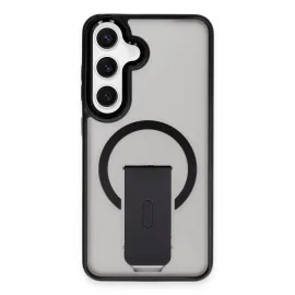 Newface Samsung Galaxy S24 Tork Magsafe Standlı Kapak - Siyah