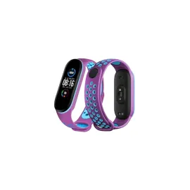 Newface Xiaomi Mi Band 4 Spor Delikli Kordon - Mor-Mavi