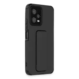 Newface Xiaomi Poco X5 5G Kılıf Mega Standlı Silikon - Siyah