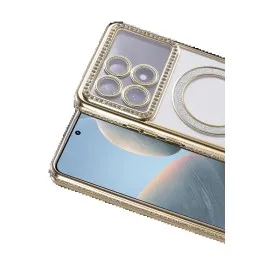Newface Xiaomi Poco X6 Pro Joke Simli Magneticsafe Kılıf - Gold