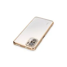 Newface Xiaomi Redmi Note 10 Kılıf Razer Lensli Silikon - Gold