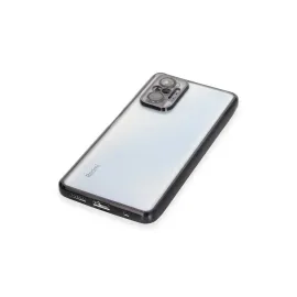 Newface Xiaomi Redmi Note 10 Pro Kılıf Razer Lensli Silikon - Siyah