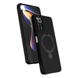 Newface Xiaomi Redmi Note 12 Pro 4G Regal Magsafe Standlı Kapak - Siyah