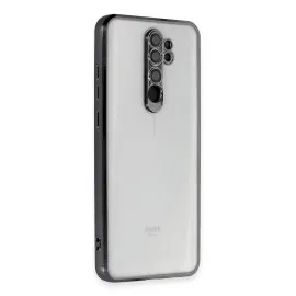 Newface Xiaomi Redmi Note 8 Pro Kılıf Razer Lensli Silikon - Siyah