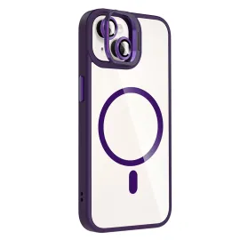 Joko Apple Iphone 15 Plus Remim Lensli Magsafe Standlı Kapak - Derin Mor