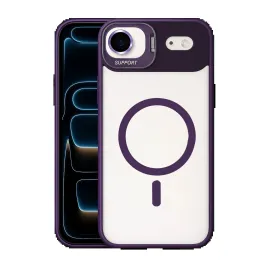 Joko Apple Iphone 17 Air Remim Lensli Magsafe Standlı Kapak - Derin Mor