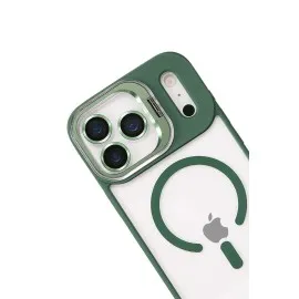 Joko Apple Iphone 17 Pro Remim Lensli Magsafe Standlı Kapak - Koyu Yeşil