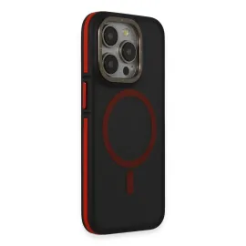 Joko Iphone 14 Pro Max Kılıf Rocky Magsafe Kapak - Siyah-Kırmızı
