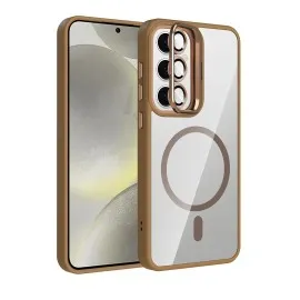 Joko Samsung Galaxy S25 Fe Remim Lensli Magsafe Standlı Kapak - Kahverengi