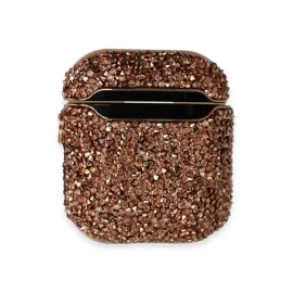 Newface Airpods (1.nesil) Mira Taşlı Kılıf - Rose Gold