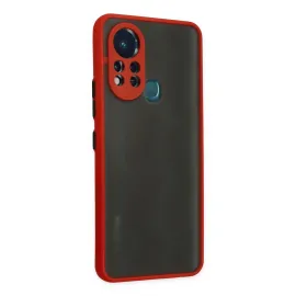 Newface İnfinix Hot 11S Kılıf Montreal Silikon Kapak - Kırmızı