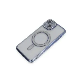 Newface Iphone 14 Kılıf Joke Simli Magneticsafe Kılıf - Mavi