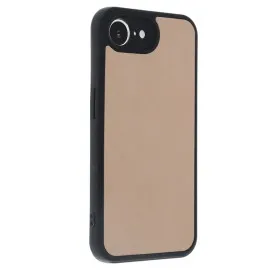 Newface Iphone 16E Kılıf Aras Deri Kapak - Pudra