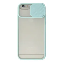 Newface Iphone 6 Kılıf Palm Buzlu Kamera Sürgülü Silikon - Turkuaz