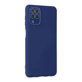 Newface Samsung Galaxy A22 Kılıf Lansman Glass Kapak - Sky Blue