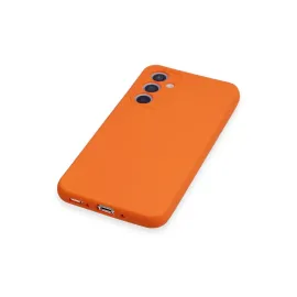 Newface Samsung Galaxy A54 5G Kılıf Nano Içi Kadife Silikon - Turuncu