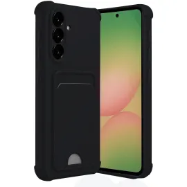 Newface Samsung Galaxy A56 Kılıf Kelvin Kartvizitli Silikon - Siyah