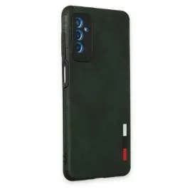 Newface Samsung Galaxy M52 5G Kılıf Loop Deri Silikon - Yeşil