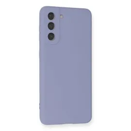 Newface Samsung Galaxy S21 Kılıf Nano içi Kadife Silikon - Lila