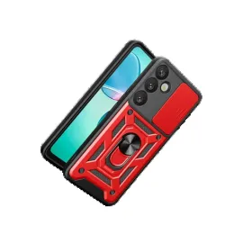 Newface Samsung Galaxy S26 Plus Pars Lens Yüzüklü Silikon - Kırmızı