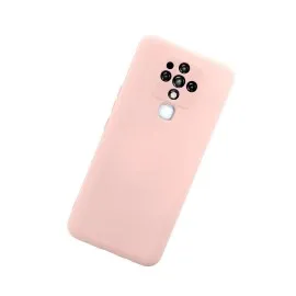 Newface Tecno Camon 16 Kılıf Nano Içi Kadife Silikon - Pudra