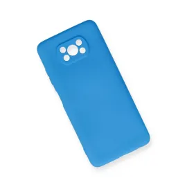 Newface Xiaomi Pocophone X3 Kılıf Nano Içi Kadife Silikon - Mavi